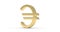 Rotating gold euro symbol