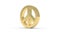Rotating gold peace symbol
