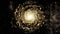 Rotating golden spiral galaxy