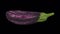 Rotating Graffiti Eggplant on Transparent Background 03A Looping with Alpha Channel