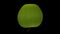 Rotating Green Apple on Black Background 01B Looping