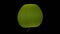 Rotating Green Apple on Transparent Background 01B Looping with Alpha Channel