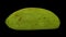 Rotating Green Ivory Mango on Black Background 01B Looping