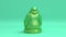 Rotating green jade lucky laughing gautama buddha statue seamless looping animated background