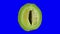 Rotating Half Unripe Melon on Blue Background 01B Looping