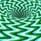 Rotating hole of zigzag stripes pattern. Vector optical illusion background