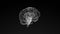 Rotating human brain on black background,4k video
