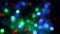 Rotating multicolored bokeh lights. Christmas and new year lights twinkling.