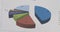 Rotating paper chart for analysis, report. Business background