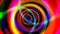 Rotating rainbow swirl. Seamless loop. Psychedelic tunnel multicolored trip. Computer generated abstract motion