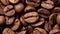 Rotating shot of delicious roasted coffee beans