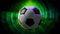 Rotating Soccer Ball as 3d Animated Sports Motion Graphics Background in full HD