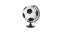 Rotating soccer ball globe