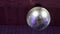 Rotating sparkling mirror  disco ball. Concept of night party