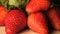 Rotating strawberries zoomed out