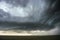 Rotating wall cloud of a supercell thunderstorm over the high plains of eastern Colorado