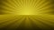 Rotating yellow radial rays. Shiny background with ray of light. Gold abstract space. Loop animation.