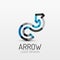 Rotation, arrow company logo, business concept