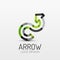 Rotation, arrow company logo, business concept
