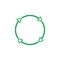 Rotation arrow line logo vector green recycle
