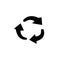 Rotation arrows in a circle web icon. vector