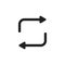 Rotation arrows exchange symbol vector