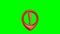 Rotation of an exclamation mark on green background. Isolated 3D render