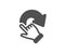 Rotation gesture icon. Slide arrow sign. Swipe action. Vector