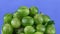 Rotation of a heap of ripe juicy green gooseberries isolated