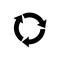 Rotation icon vector. Rotation or reload symbol