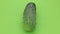 Rotation of a ripe green cucumber. Isolated