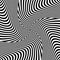 Rotation torsion illusion. Abstract op art design.