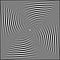 Rotation twisting movement illusion in abstract op art design