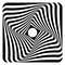 Rotation, twisting and torsion illusion. Op art design.