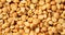 Rotation yellow peas texture background, Dry peas grains pattern