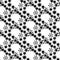 Rotavirus black and white hand drawn seamless pattern