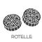 Rotelle pasta glyph icon