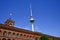 The Rotes Rathaus and Fernsehturm, Berlin Germany