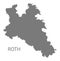 Roth grey county map of Bavaria Germany