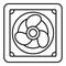 Rotor blade fan icon, outline style