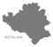 Rottal-Inn grey county map of Bavaria Germany