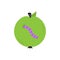 Rotten apple round vector illustration icon