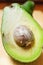 Rotten avocado, close-up
