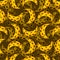 Rotten banana pattern seamless. Spoiled fruit background. Yellow old tropical food