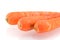 Rotten carrot isolated