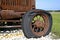 Rotten flat tractor tire