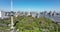 Rotterdam, 18th of april 2022, The Netherlands. Euromast high panorama observation tower cityscape and Erasmus brug