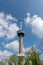 Rotterdam Euromast tower against blue sky