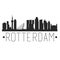 Rotterdam Netherlands. City Skyline. Silhouette City. Design Vector. Famous Monuments.