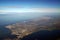 rotterdam north sea aerial Netherlands holland panorama from airplane before landing to AMsterdam SChipol airport